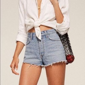 Reformation Jean Short in Caribbean Distressed